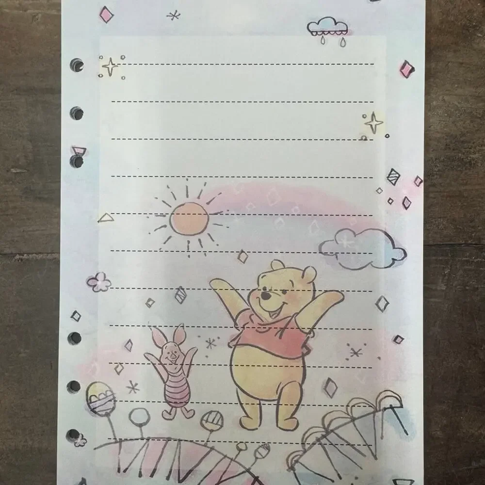 Winnie the Pooh A5 Binder with matching printed paper and canvas pouch